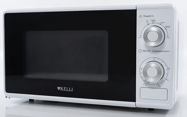 Микроволновая печь Kelli KL-5081 белый, 20 л, 700 Вт, переключатели — поворотный механизм