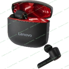 Гарнитура Lenovo HT78 чёрный/красный, беспроводная, Bluetooth 5.0, TWS, встроенный микрофон