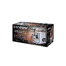 Мясорубка электрическая Endever Sigma-112 серебристый, 4500 Вт, 3 кг/мин, реверс, защита от перегрузки, металлический лоток, насадки - 5