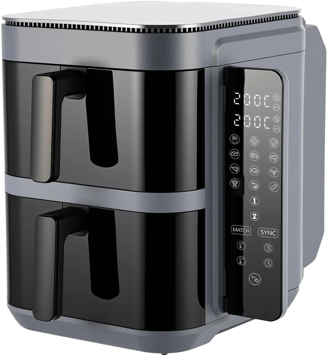 Аэрогриль TopDevice DUO TDA1005 черный, 2800 Вт, 11 л, сенсор, 12 программ