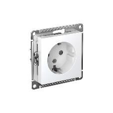 Механизм розетки 1-м СП AtlasDesign с заземл. 16А белый, SchE ATN000143