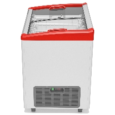 Морозильный ларь FROSTOR GELLAR FG 250 E, белый/красный, 240л, 2 корзины