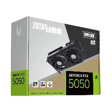 Видеокарта Zotac GeForce RTX5050 TWIN EDGE OC, NVIDIA RTX 5050, 8 ГБ GDDR6, 128 бит, PCI-e 5.0, 1xHDMI, 3xDP, 2602 МГц
