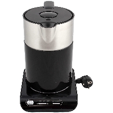 Электрочайник Bosch TWK8613 черный/серебристый, 1.5 л, 2400 Вт, скрытый нагревательный элемент, поддержание температуры