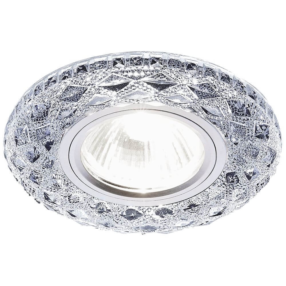 Корпус светильника S288 CH хром/прозрачный/MR16+3W(LED WHITE)