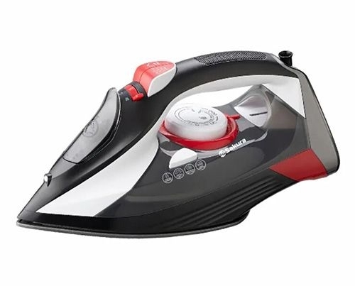 Утюг Sakura SA-3067CBR белый/черный/красный, 2400 Вт, 120 г/мин, 300 мл