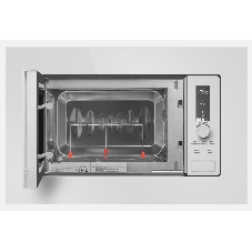 Встраиваемая микроволновая печь Maunfeld JBMO820GW01 белый, 20 л, 700 Вт, переключатели - кнопки, поворотный механизм