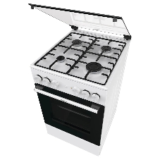 Плита комбинированная Gorenje GK5A21WH белый, конфорок 4 газовых, духовка 68 л, 50 см x 85 см x 59.4 см