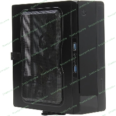 Компьютерный корпус Powerman EQ101BK slim ATX 200W Black 6117857 (8см Fan, 2* USB 3.0, Audio, PM-200ATX-PRO APFC)