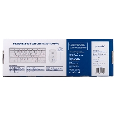 Комплект клавиатура+мышь Gembird KBS-7001-RU беспроводной, USB, 1600 DPI, белый