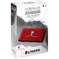 Внешний SSD Kingston XS1000, 2TB, USB 3.2 Gen 2 Type-C, R/W 1050/1000, красный
