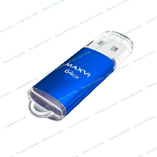 Флешка USB Maxvi MP blue (FD64GBUSB20C10MP), 64Gb, USB 2.0, R/W 20/10, синий