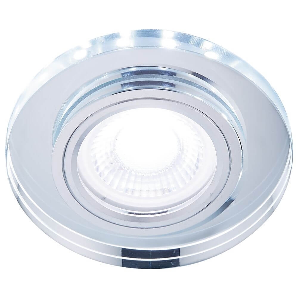 Корпус светильника S214 CL хром/прозрачный /MR16+3W(LED COLD)