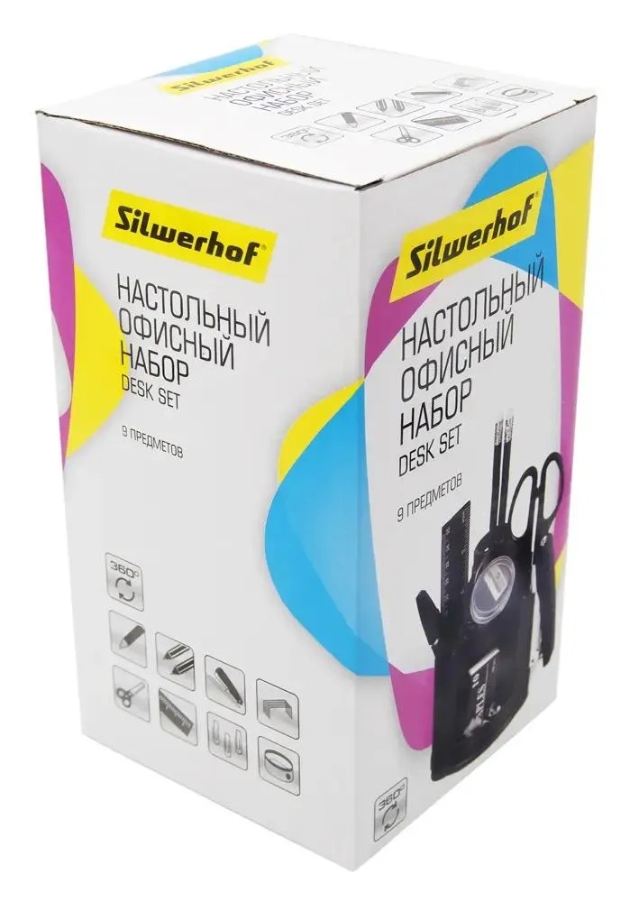 Настольный набор Silwerhof (10 предметов) пластик, черный