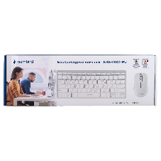 Комплект клавиатура+мышь Gembird KBS-7001-RU беспроводной, USB, 1600 DPI, белый