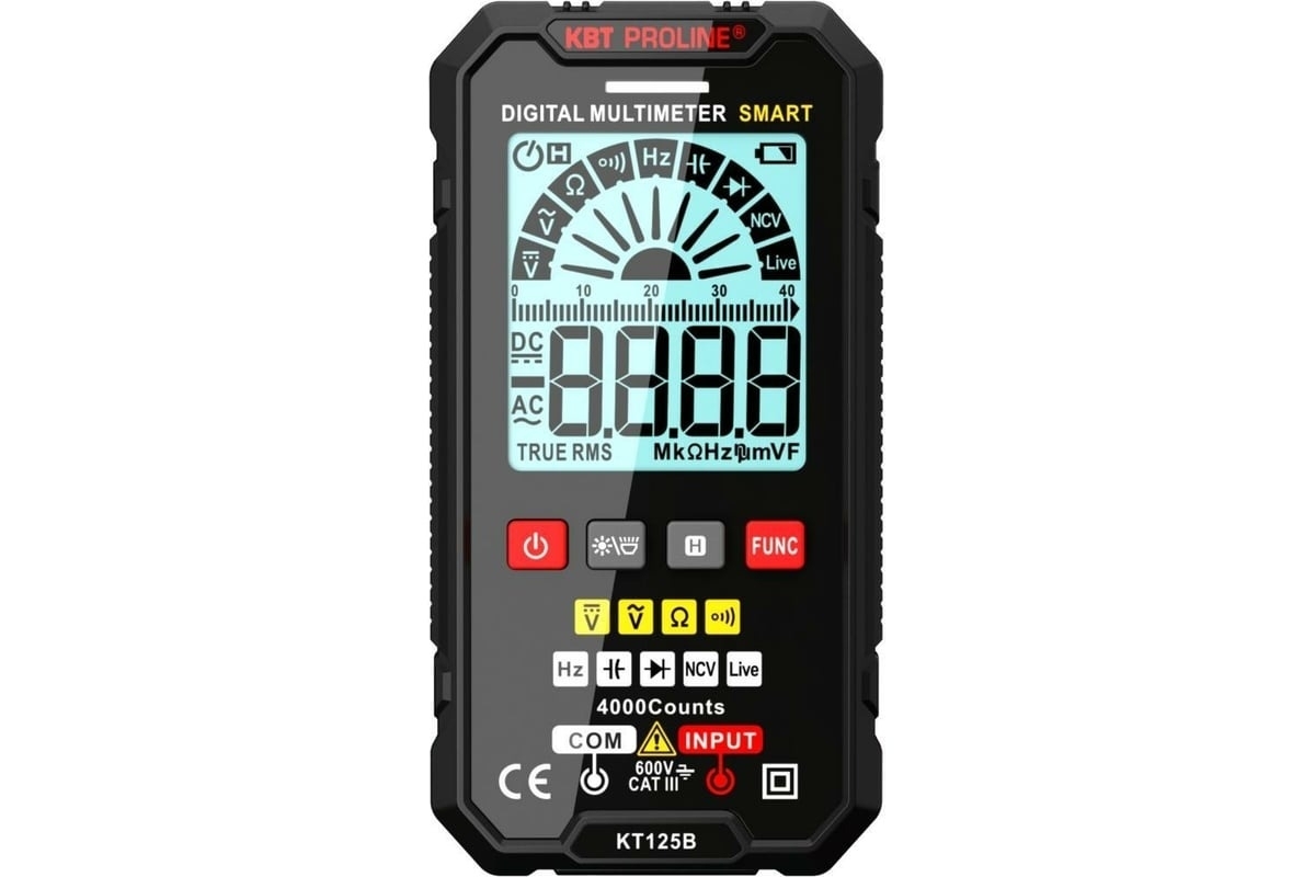 Мультиметр цифровой SMART с True RMS KT 125В PROLINE