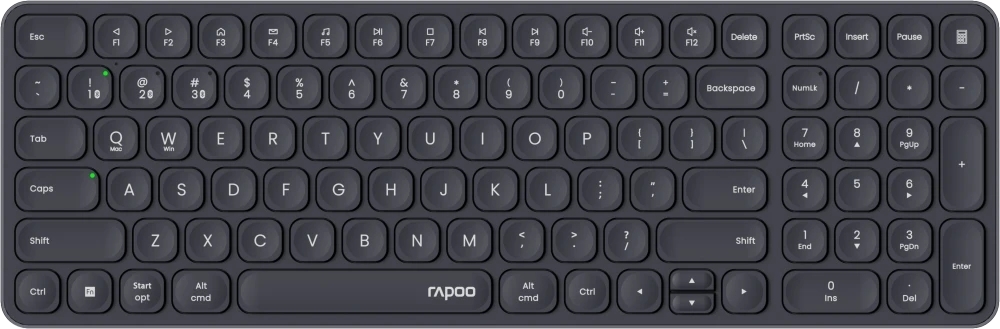 Клавиатура Rapoo E9310M беспроводная, Bluetooth, радиоканал, серый