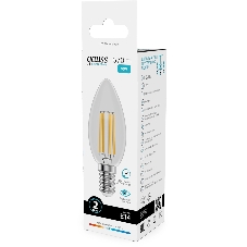 Лампа филам. Gauss Filament 10Вт цок.:E14 свеча св.свеч.бел.нейт. (упак.:10шт) (32120)