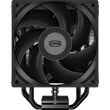 Кулер для процессора PCCooler RT400 Digital BK (230W, 4-pin PWM, LED temp., 152mm, Al/Cu, 4x6mm, 1x120мм, 73.32CFM, 34.9dBA, 2200RPM, S: 1851/1700/1200/115X, AM5/AM4, черный)