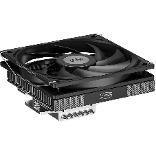 Кулер для процессора PCCooler RC600-67 (125W, 4-pin PWM, 67.5mm, Al, 4x6mm, 1x120мм, 62.5CFM, 32.5dBA, 2300RPM, S: 1851/1700/1200/115X, AM5/AM4, черный)