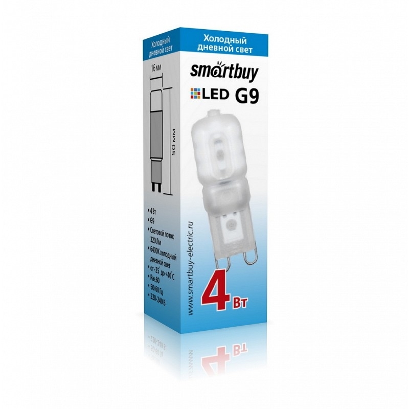 Светодиодная (LED) лампа Smartbuy G9-4W/6400/G9 (SBL-G9 04-64K)