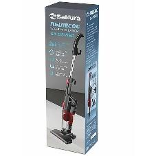 Пылесос вертикальный Sakura SA-8318BR черный/красный, питание от сети, 210 Вт, уборка сухая, пылесборник 1,2 л