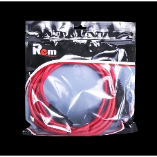 Шнур питания с фиксатором REM IEC 60320 C19/IEC 60320 C20, 16 А/250 В (3 1,5), 3 м, красный R-16-Cord-C19-C20-3-Red