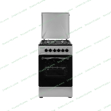 Плита комбинированная Kraft KF-FSK5302ES серый, конфорок 4 газовых, духовка 58 л, 50 см x 85.5 см x 55 см