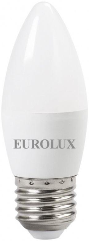 Лампа светодиодная EUROLUX LL-E-C37-6W-230-4K-E27 свеча