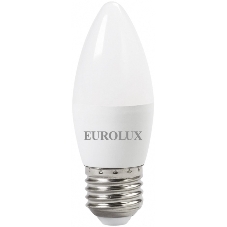 Лампа светодиодная EUROLUX LL-E-C37-6W-230-4K-E27 свеча