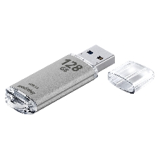 Флешка USB Smartbuy V-Cut Silver (SB128 GbVC-S3), 128Gb, USB 3.0, R/W 75/30, серебристый