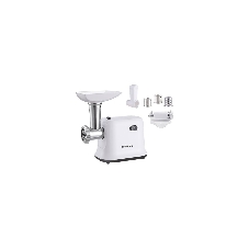 Мясорубка электрическая Sakura SA-6420STW белый, 1500 Вт, 1.4 кг/мин, реверс, защита от перегрузки, насадки - 4