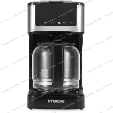 Кофеварка капельная Hyundai HYD-1212 черный/серебристый, исп. кофе - молотый, 1.8 л, 900 Вт.