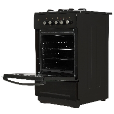 Плита комбинированная Flama RK 2201 B коричневый, конфорок 4 шт, духовка 50 л, 50 см x 85 см x 60 см