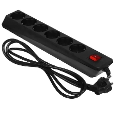 Сетевой фильтр SVEN Optima 1,8 м (6 розеток с защитными шторками) черный, цветная коробка