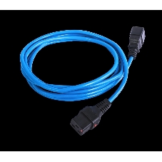Шнур питания с фиксатором REM IEC 60320 C19/IEC 60320 C20, 16 А/250 В (3 x 1,5), длина 1,8 м, синий R-16-Cord-C19-C20-1.8-Blue