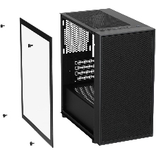 Компьютерный корпус XASTRA A305M 3FRGb Black mATX/Mesh/ tempered glass / 2x140мм + 1x120мм FRGb fans/ A305M-2FC14F-1FC12F