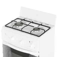 Плита комбинированная Flama CK 2202 W белый, конфорок 2 шт, духовка 30 л, 50 см x 85 см x 38 см