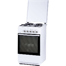 Плита Комбинированная Flama L FK 2212 W белый (металлическая крышка) реш.сталь