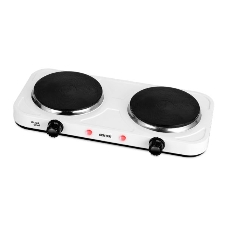 Плита настольная электрическая Centek CT-1507 белый, 2 кВт, ТЭН, конфорки - 2, эмаль, поворотные переключатели