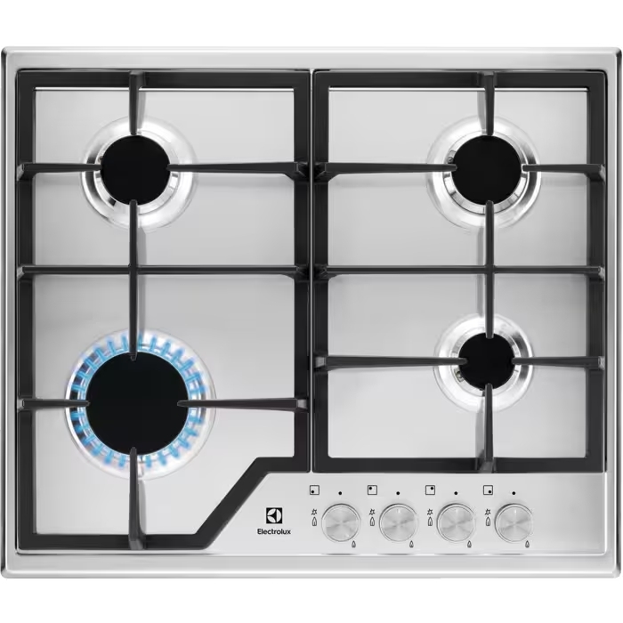 Газовая варочная поверхность Electrolux KGS6426SX, 4 конфорки, нержавеющая сталь, 7800 Вт