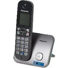 Телефон беспроводной (DECT) Panasonic KX-TG6811RUM (серебристый) Беспроводной DECT,40 мелодий,телефонный справочник 120 зап.