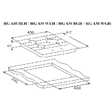 Газовая варочная панель Weissgauff HG 430 BGH