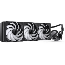 Система жидкостного охлаждения Jonsbo TG-420 ARGB Black, 420 мм, 3x140 мм, 800-1800 об/мин, 20.3-36.2 дБ, 4-pin PWM, 300 Вт, ARGB, черный