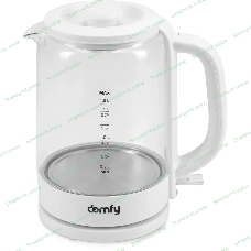 Чайник электрический Domfy DSW-EK304 1.7л. 2200Вт белый (корпус: стекло)