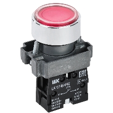 Кнопка LA167-BAF42 d=22мм 1р красная IEK Кнопка LA167-BAF42 d=22мм 1р красная IEK