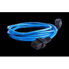Шнур питания с фиксатором REM IEC 60320 C19/IEC 60320 C20, 16 А/250 В (3 x 1,5), длина 1,8 м, синий R-16-Cord-C19-C20-1.8-Blue