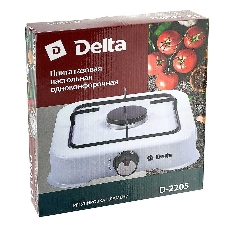 Плитка газовая Delta D-2205 одноконфорочная; белый (10)