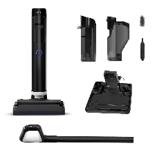 Пылесос вертикальный Centek CT-2580 черный/белый, питание от аккумулятора, 14000 Па, уборка сухая/влажная, пылесборник 0.6/0,4 л