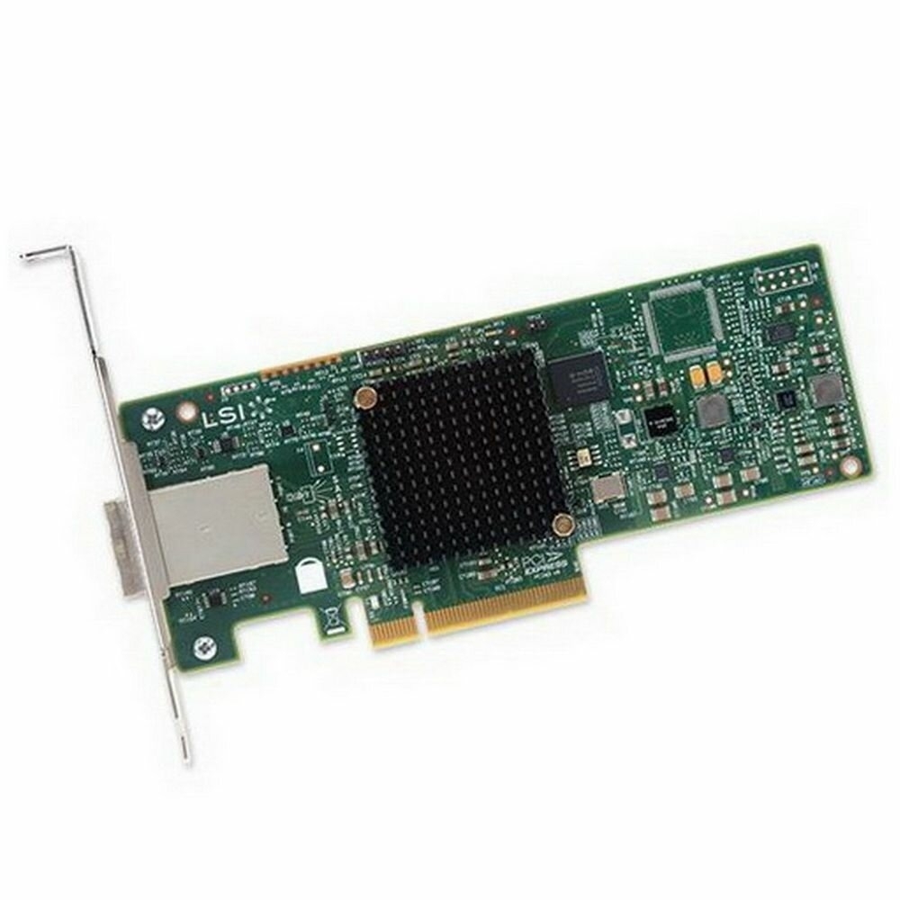 HBA-адаптер Broadcom 9300-8E SGL (LSI00343/H5-25460-00/H3-25460-00H) PCIe 3.0 x8 LP, SAS/SATA 12G HBA, 8port(2*ext SFF8644), 3008 IOC RTL 5